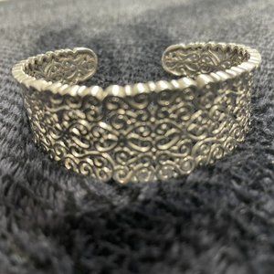 Silver Scroll Cuff Bracelet
